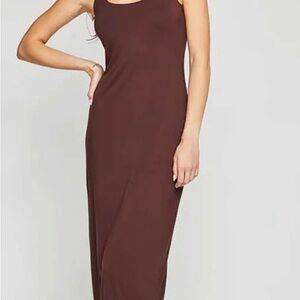 Gentle Fawn Chocolate Brown Midi Dress